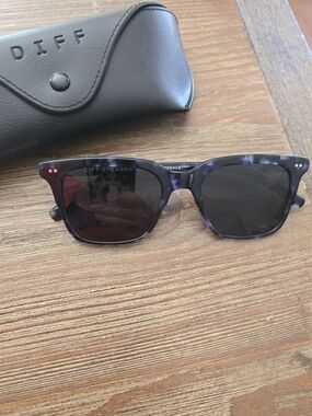 Diff Eyewear Purple Tortoiseshell Sunglasses